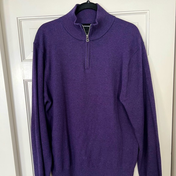 Bonobos 1/4 zip- size L slim fit. Purple. Like new - Picture 1 of 3